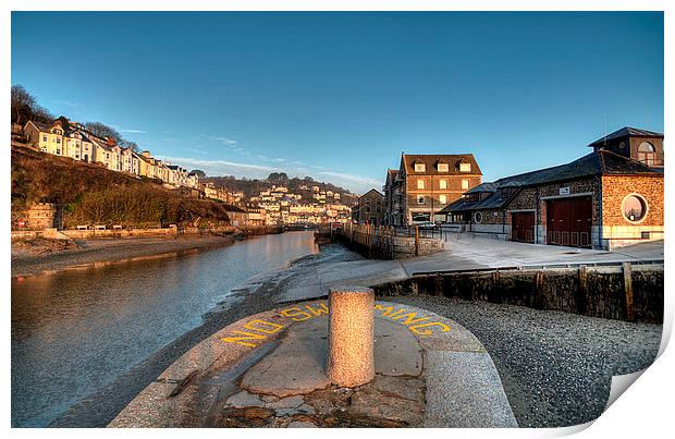  Early winter morning on the River Looe Print by Rosie Spooner
