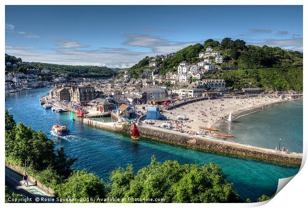 A busy summer's day on the River Looe  Print by Rosie Spooner
