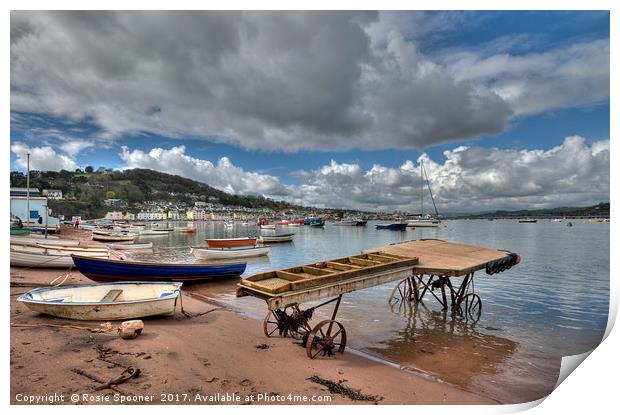 The old boat launch on Teignmouth Back Beach  Print by Rosie Spooner