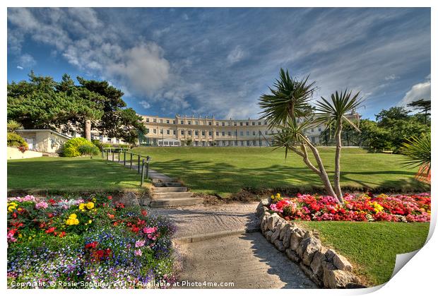 The Osborne Hotel and grounds Torquay  Print by Rosie Spooner