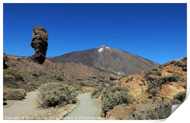 Mount Teide National Park in Tenerife Print by Rosie Spooner
