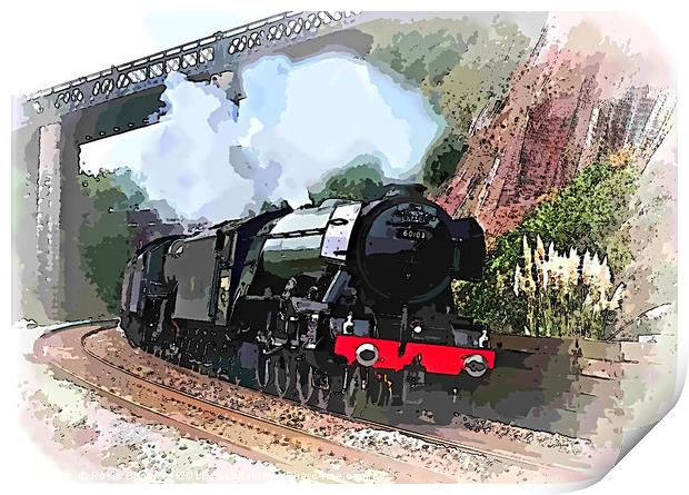 The Flying Scotsman passing Teignmouth on way to D Print by Rosie Spooner