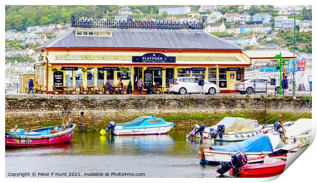 Dartmouth Station And Boat Float Print by Peter F Hunt