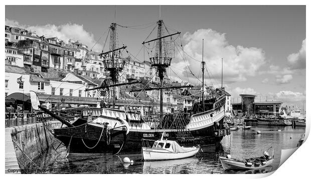 The Golden Hind Brixham  Print by Peter F Hunt
