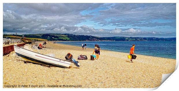 Slapton Sands Devon Print by Peter F Hunt