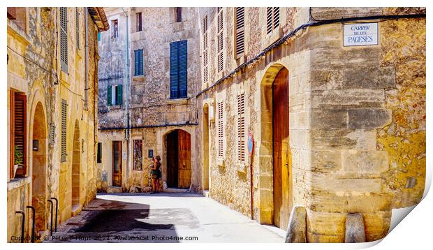 Pollensa Old Town Mallorca Print by Peter F Hunt