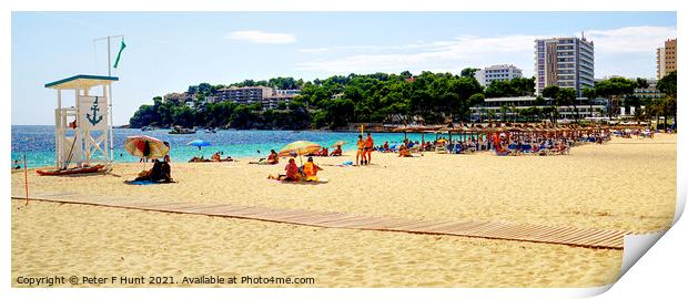 Magaluf Beach Late September Print by Peter F Hunt