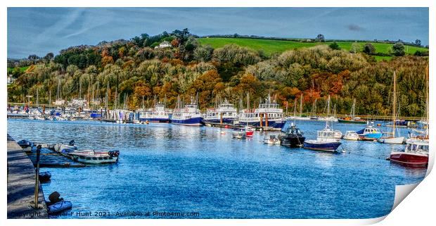 Autumn On The River Dart Print by Peter F Hunt