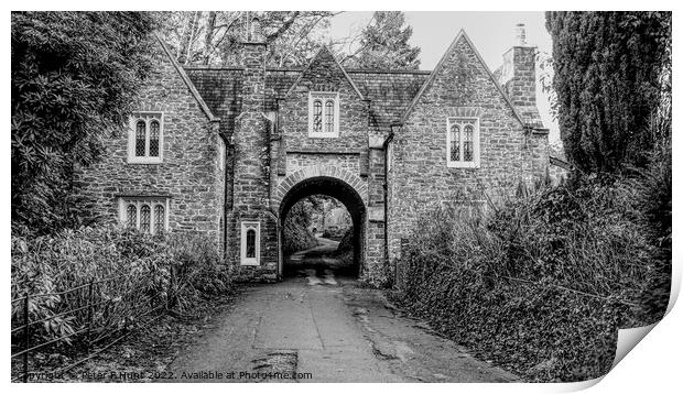 The Old Gatehouse Cockington Torquay Print by Peter F Hunt