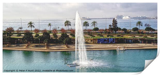 View From Palma Cathedral Mallorca Print by Peter F Hunt