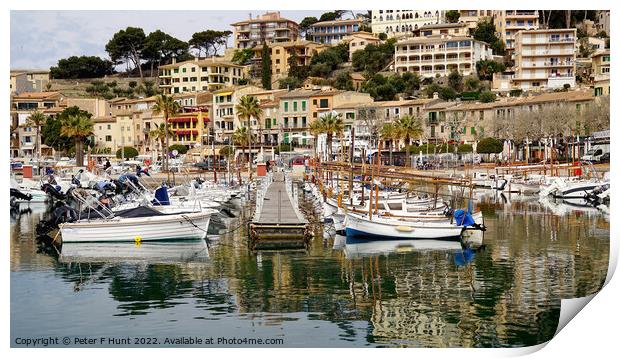 Puerto Soller Marina Mallorca Print by Peter F Hunt