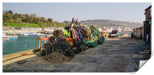 The Fish Quay Lyme Regis Print by Peter F Hunt