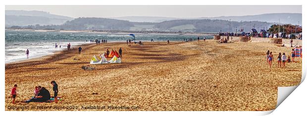 Loving The Beach Exmouth Print by Peter F Hunt