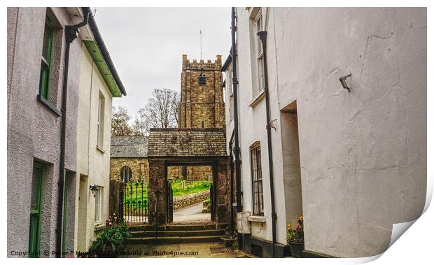 Chagford Church Dartmoor Print by Peter F Hunt