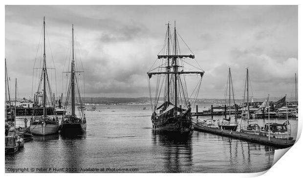 A Fine Sight Brixham Tall Ships  Print by Peter F Hunt