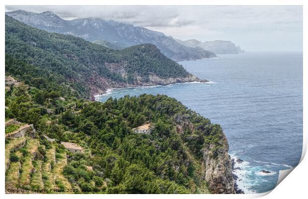 View From Ses Animes Watch Tower Mallorca  Print by Peter F Hunt