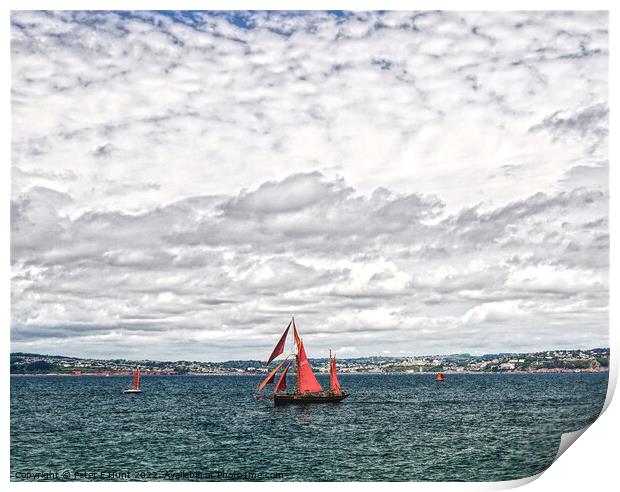 Sailing Under A Big Sky  Print by Peter F Hunt