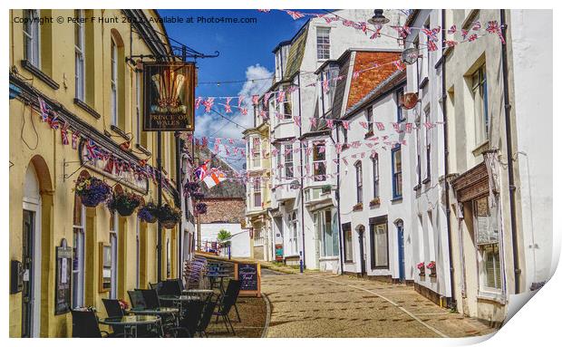 The Oldest Street In Ilfracombe Print by Peter F Hunt