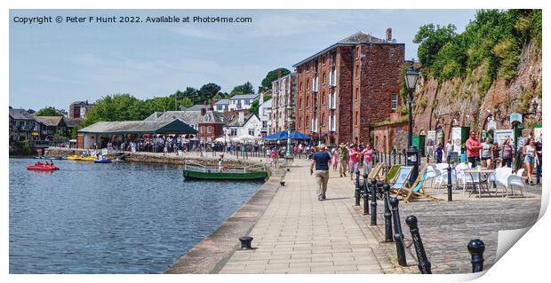 Exeter Quay And River Exe Print by Peter F Hunt