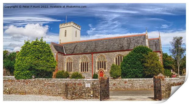 Churston Church Brixham Print by Peter F Hunt