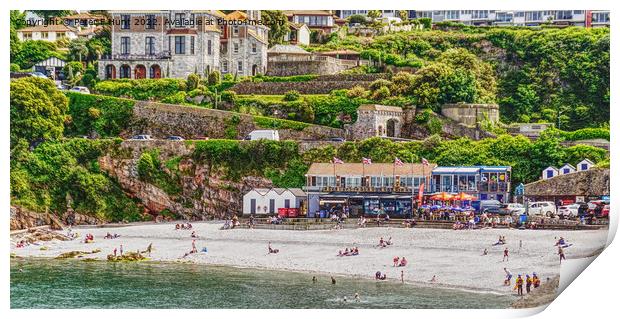 Breakwater Beach On A Sunny Day  Print by Peter F Hunt