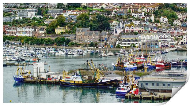 Trawler Basin And Marina Print by Peter F Hunt