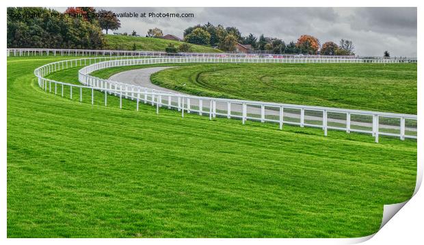 The Curve Of The Racetrack  Print by Peter F Hunt