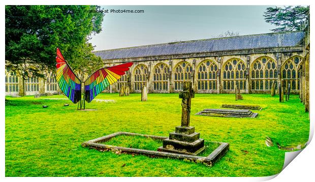 Palm Churchyard Wells Cathedral Print by Peter F Hunt