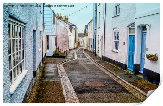 Follow The Narrow Street To The Beach  Print by Peter F Hunt