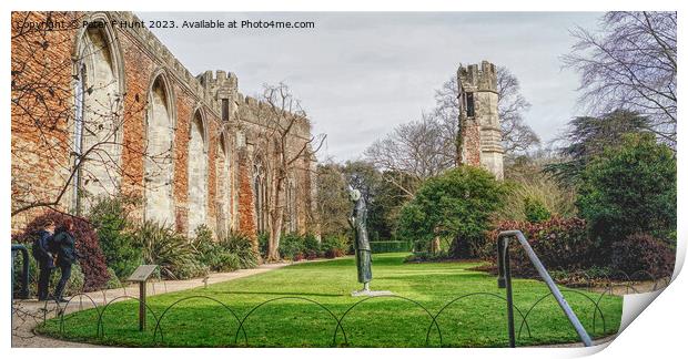 The Bishops Palace Garden Print by Peter F Hunt