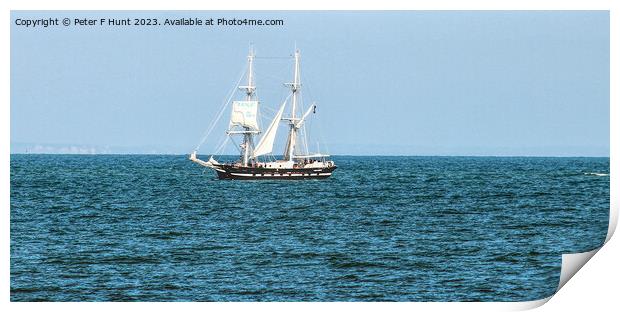 TS Royalist Coming Into Port 1 Print by Peter F Hunt