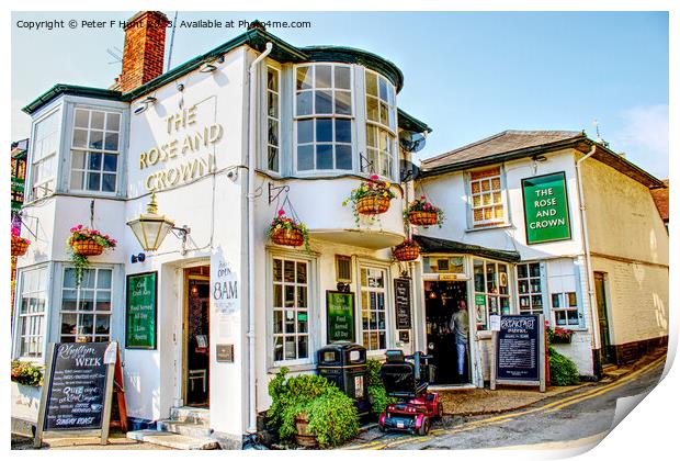 The Rose And Crown Wivenhoe Print by Peter F Hunt