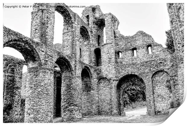 St Botolph's Priory Colchester Print by Peter F Hunt