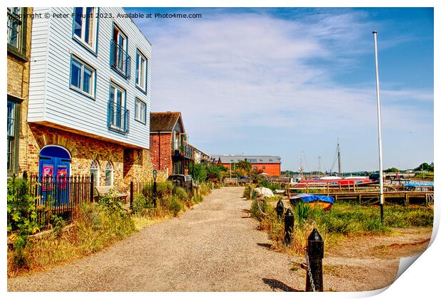 Wivenhoe A Walk By The Colne Print by Peter F Hunt