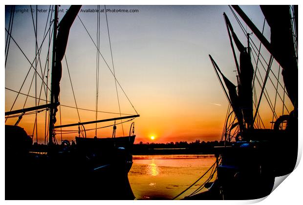 Sunrise Over The Hythe Print by Peter F Hunt