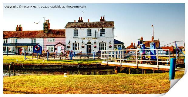 The Old Ship And Lock At Heybridge Basin Print by Peter F Hunt