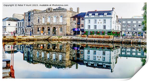 Reflections At The Barbican Plymouth Print by Peter F Hunt