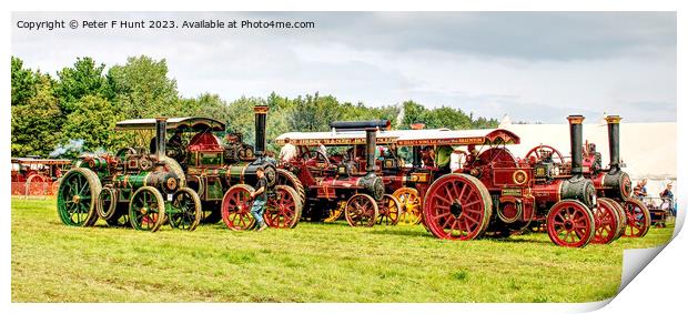 Steam Traction Engines Print by Peter F Hunt