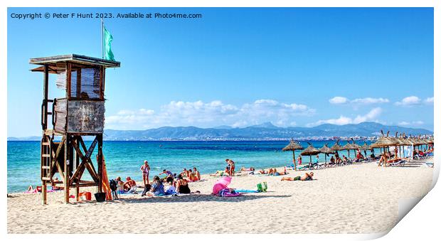 Arenal Beach Mallorca Print by Peter F Hunt