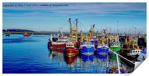 The Fishing Port Of Brixham Print by Peter F Hunt
