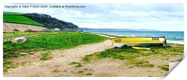 Beesands Beach South Devon Print by Peter F Hunt