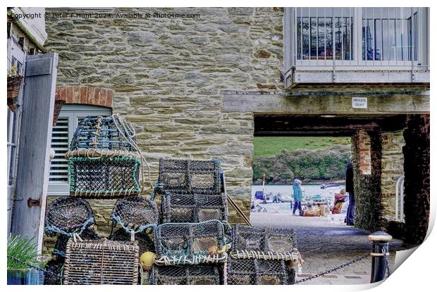 The Old Waterfront Salcombe Print by Peter F Hunt