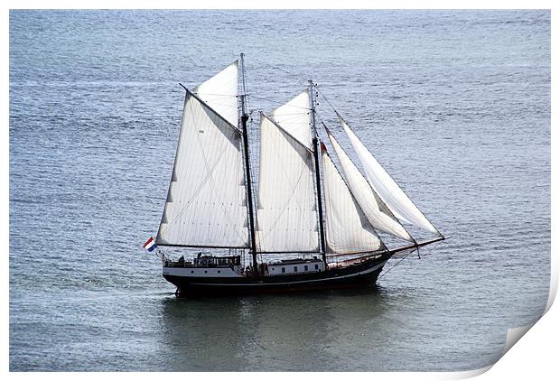 The Schooner Print by Peter F Hunt