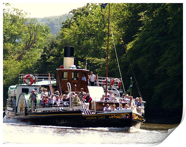 Paddle Steamer Kingswear Castle Print by Peter F Hunt