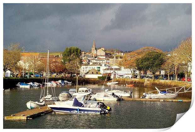 Stormclouds Over Kingsbridge Devon Print by Peter F Hunt