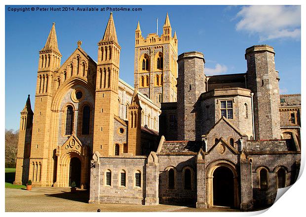 Buckfast Abbey In Devon Print by Peter F Hunt