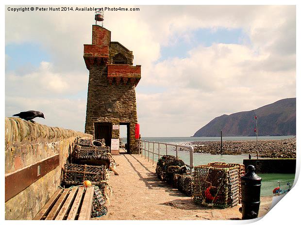 Lynmouth Harbour Wall Print by Peter F Hunt