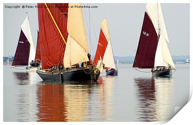 Drifting on the Blackwater Print by Peter F Hunt