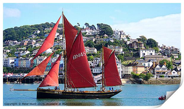 Dartmouth Pilgrim Sailing Print by Peter F Hunt