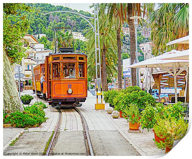 The Soller Tram Mallorca Print by Peter F Hunt